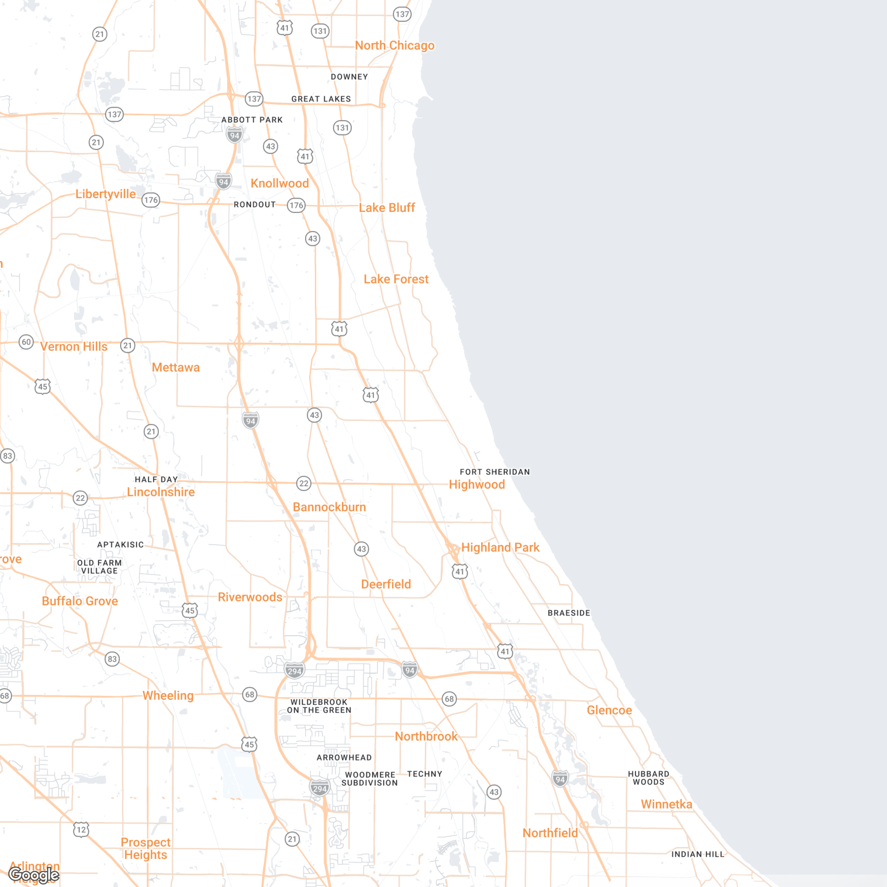 Map showing Duet Hearing locations